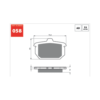 GOLDfren Brake Pads 058 / FA71