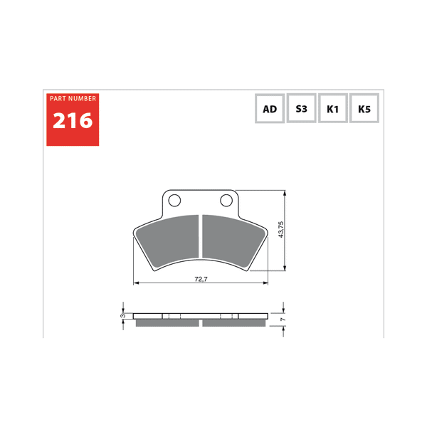 GOLDfren Brake Pads 216