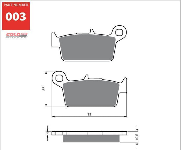 GOLDfren Brake Pads 003S3  / FA131 - 1MOTOSHOP