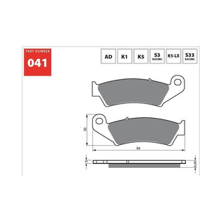 GOLDfren Brake Pads 041K5-LX  / FA185 - 1MOTOSHOP