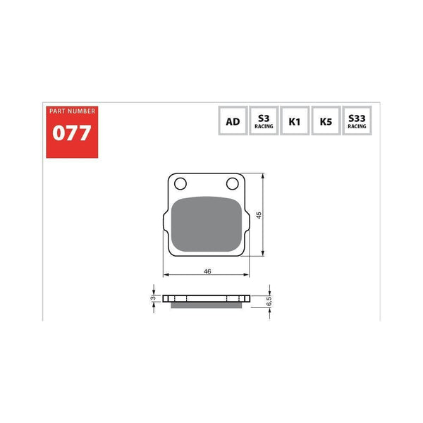 GOLDfren Brake Pads 077S3  / FA84/3 - 1MOTOSHOP