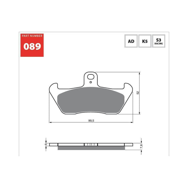 GOLDfren Brake Pads 089AD  / FA163 - 1MOTOSHOP