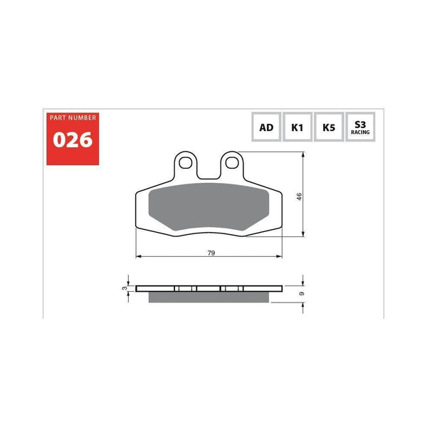 GOLDfren Brake Pads 026K5  / FA132 - 1MOTOSHOP