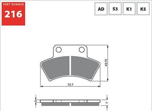 GOLDfren Brake Pads 216S3  / FA232 - 1MOTOSHOP