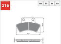 GOLDfren Brake Pads 216S3  / FA232 - 1MOTOSHOP