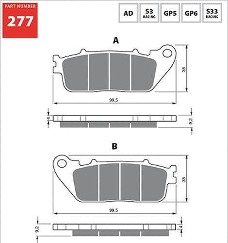 GOLDfren Brake Pads 277S3  / FA488 - 1MOTOSHOP