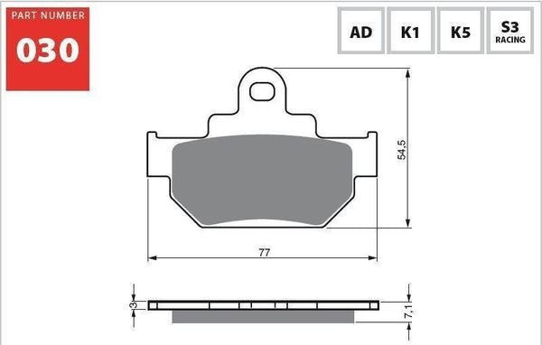 GOLDfren Brake Pads 030K5  / FA106 - 1MOTOSHOP