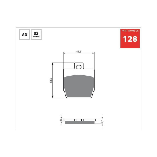 GOLDfren Brake Pads 128AD  / FA268 - 1MOTOSHOP