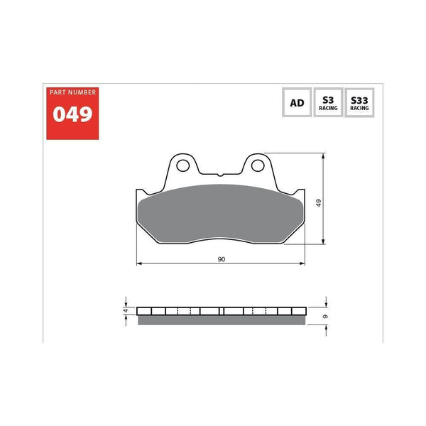 GOLDfren Brake Pads 049S3  / FA69/2 - 1MOTOSHOP