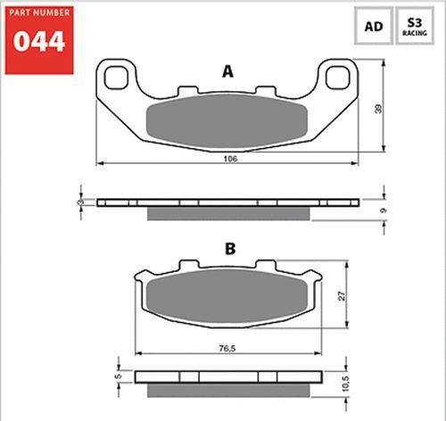 GOLDfren Brake Pads 044S3  / FA141 - 1MOTOSHOP