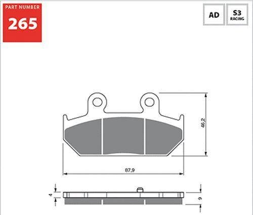 GOLDfren Brake Pads 265AD  / FA412 - 1MOTOSHOP